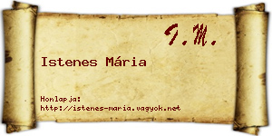 Istenes Mária névjegykártya